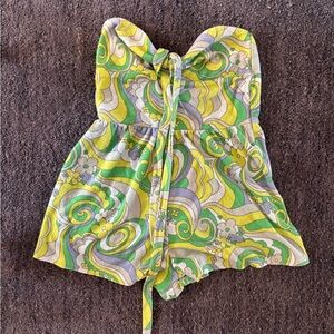 NWOT beach towel terry cloth romper swim cover up wild fable